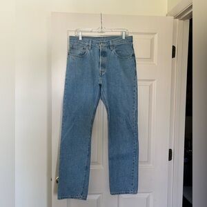 Classic Levi 501 Light Blue Straight-Leg Jeans